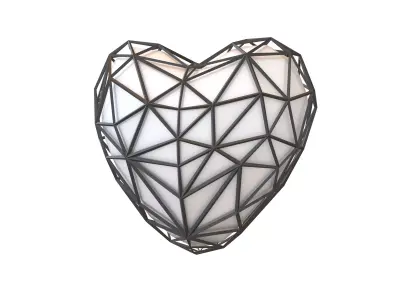 Stylish Heart V4 014 Low-poly 3D model