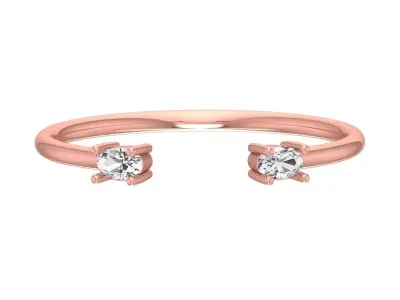 Women Open End Light Weight Band Ring 3D print model buy