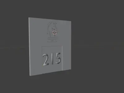 Hotel Door Sign Free 3D model