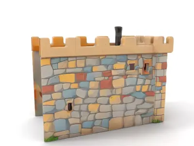 Stone Fortress Tower model pack Low-poly 3D model