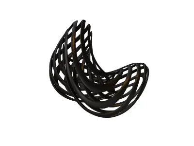 Abstract Ring Sphere v1 003 Low-poly 3D model