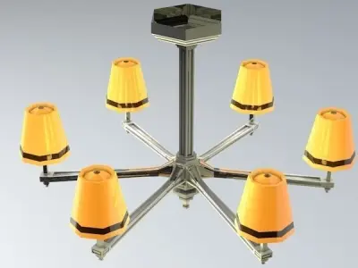 Fancy Chandeliers 3D model