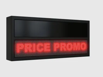 Display Running Text 3D model
