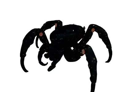 SciFi Mechanical Spider Robot Rigged Low-poly 3D model