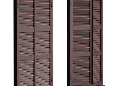 Metal shutters and blinds 3D model