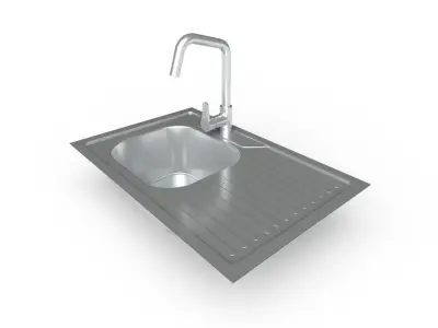 Kitchen Sink02 Low-poly 3D model
