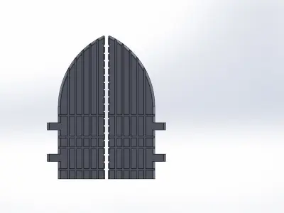 MEDIEVAL DOOR Free 3D model