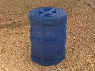 Sci-fi Canister as a storage container 3D model