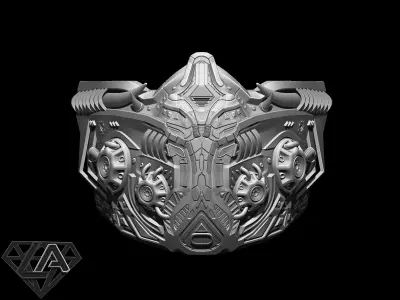 SCI-FI Warrior custom mask 3D print model