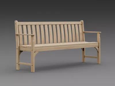 Wooden Bench 3D model order