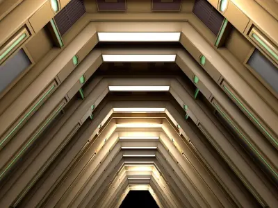 Sci fi corridor  3D model