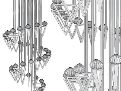 TRIANGLES CHANDELIER Low-poly 3D model