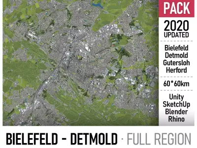 Bielefeld - Detmold - Gutersloh - Herford 3D Model Pack