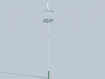 Wind solar complementary solar street light 3D model