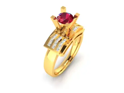 Women Ring  Render 3dm STL OBJ FBX Details 3D print model 175