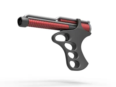 Pistol from the movie The Black Hole 1979 3D model