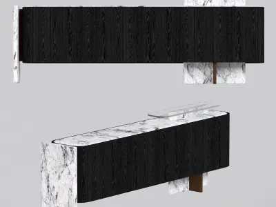 Home Buffet Layer Low-poly 3D model