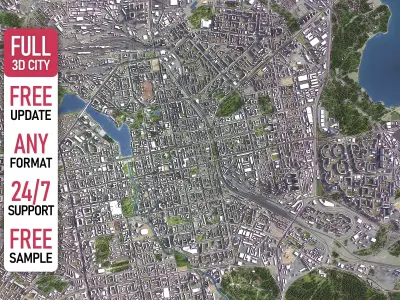 Yekaterinburg Low-poly 3D model