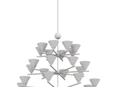 Cleo Three Tier Chandelier by Lalume 3D model