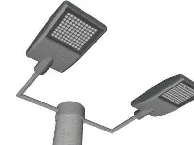 Concrete Lamp Post - Light Pole - Light Post - Street Light 20 3D model