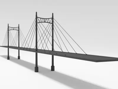 Bridge suspension 3D model
