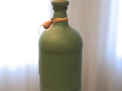 Vintage Potion Bottle Low-poly 3D model