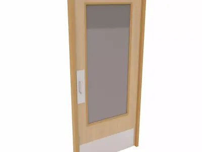 Corridor door lowpoly 3d model Low-poly 3D model
