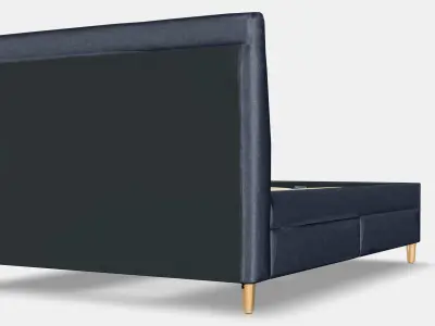 IDANAS Upholstered storage bed Low-poly 3D model