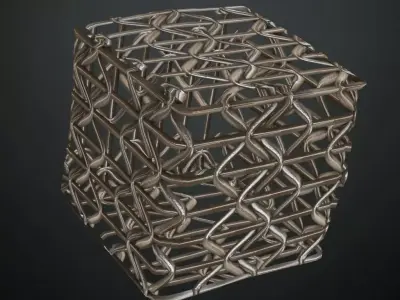 Woven Diamond Pattern Security Grill PBR Seamless Texture