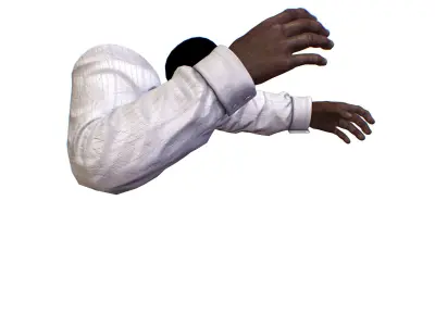 First Person Arms shirt FPS RIGGED animated Low-poly 3D model