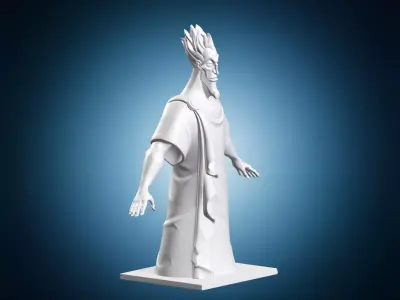 Hades Cartoon Statue 3D print model