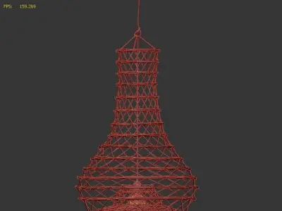 bamboo lamp 15 3D model