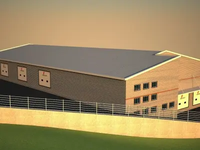 WAREHOUSE 2 industrial building 3D model