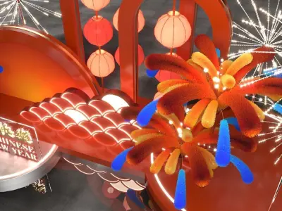 Holiday Decorations Low-poly 3D model