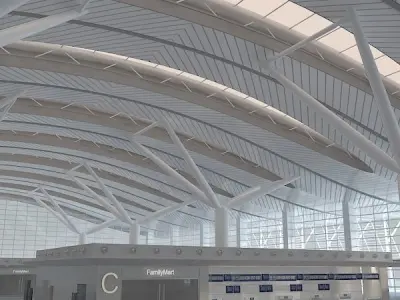 Airport hall 3D model