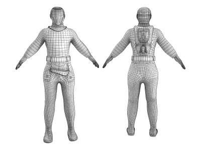 Sci-fi Space Suit Low-poly 3D model