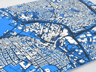 Cityscape Providence United States 3D model
