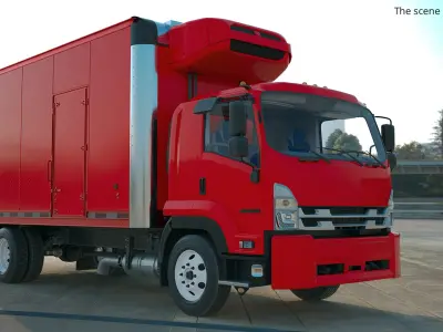  Commercial Vehicle Box Truck Red 