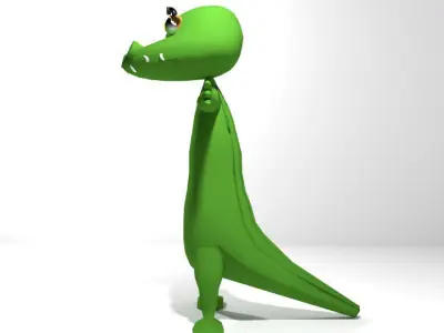 Cartoon Animal Crocodile 3D model