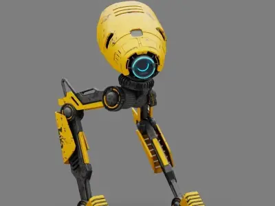 Combat DROID rigged character 3D model