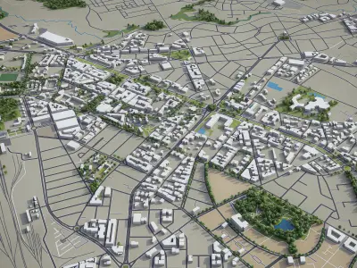 Fez - city  Low-poly 3D model