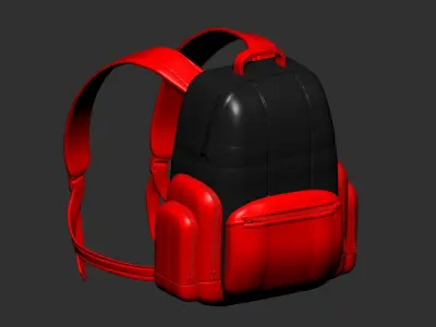 backpack high poly sculpt 3d printable ver 7 3D model 3D model 3D model