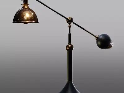 Antique Desk Lamp 3D model