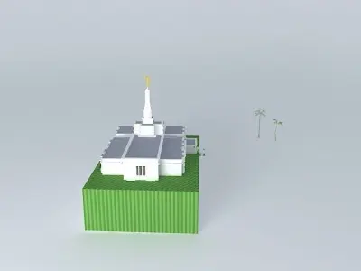 LDS Temple Mormon Temple Tampico Tamaulipas Mexico. Free 3D model