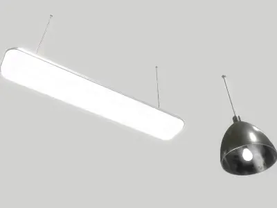 Industrial lights 1 Low-poly 3D model