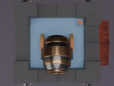 Clash of Clans Inspired Defense Tower High-Quality 3D Model 3D model