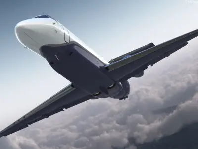  Private Jet Aircraft 650E with Cabin Rigged 