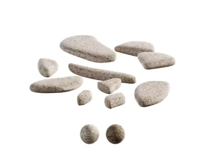 Garden Stone Set 3D model