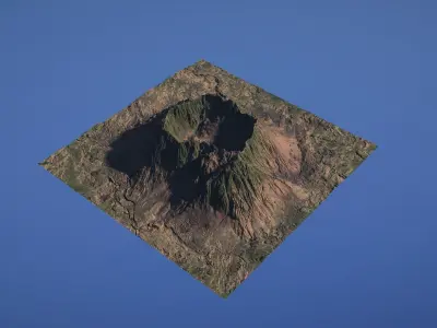 Landscape Environment Volcano Snow 50 Low-poly 3D model