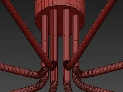 Le Marais Chandelier  8 Light 3D model